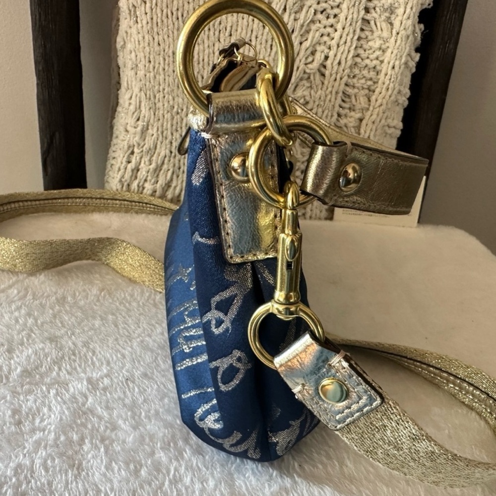 SOLD LIVE! RARE Coach 2012 Blue Satin Canvas 1941 Shoulder/Crossbody Bag - NWOT - Picture 4 of 9
